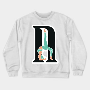Sports yoga women in letter N Sticker design vector illustration. Alphabet letter icon concept. Sports young women doing yoga exercises with letter N sticker design logo icons. Crewneck Sweatshirt